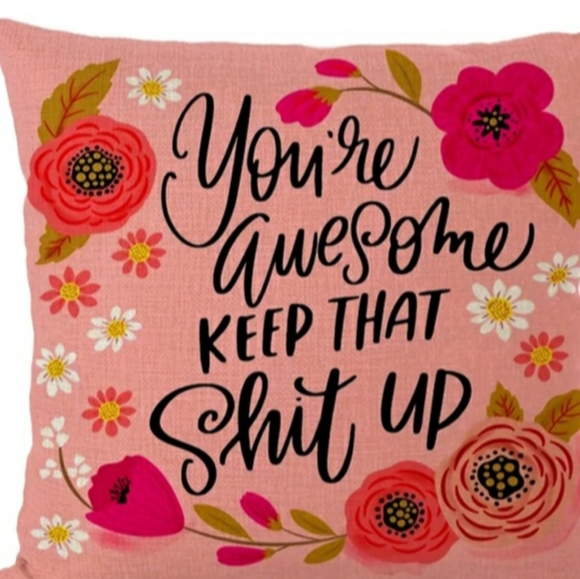 Other - Square Home Decor Couch Sofa “F*CK” Cushion Holiday Gift